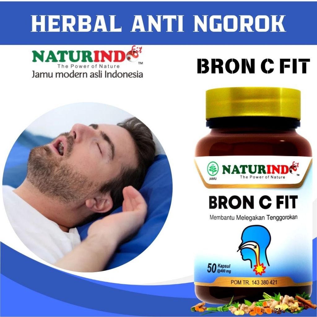 Obat Ngorok Mendengkur Keras Obat Anti Ngorok Mendengkur Obat Ngorok Parah BRON C FIT Naturindo
