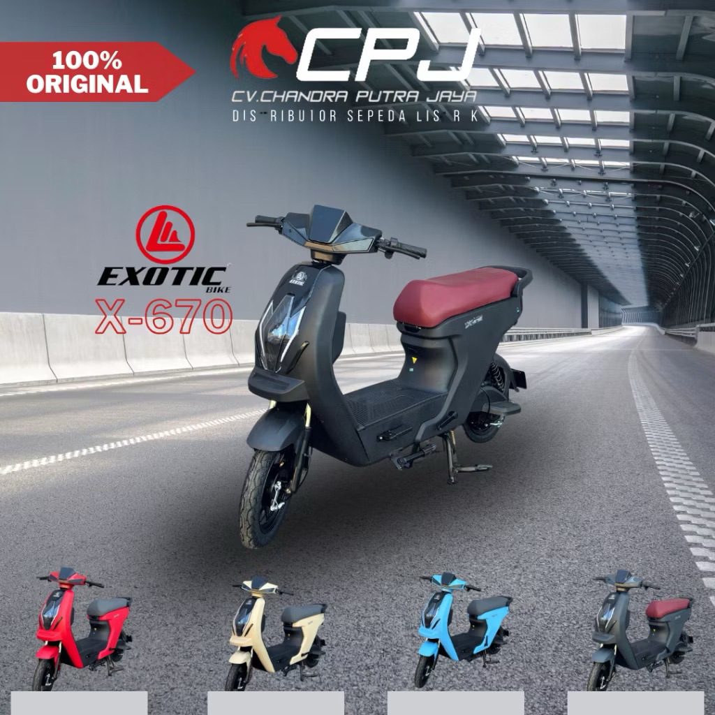 SEPEDA LISTRIK EXOTIC X-670 KUALITAS GARANSI RESMI NEW 2025 EBIKE