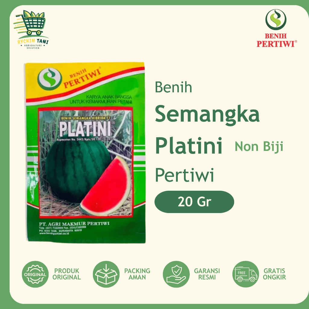 Pertiwi - Benih Semangka PLATINI 20gr (Tanpa Biji)