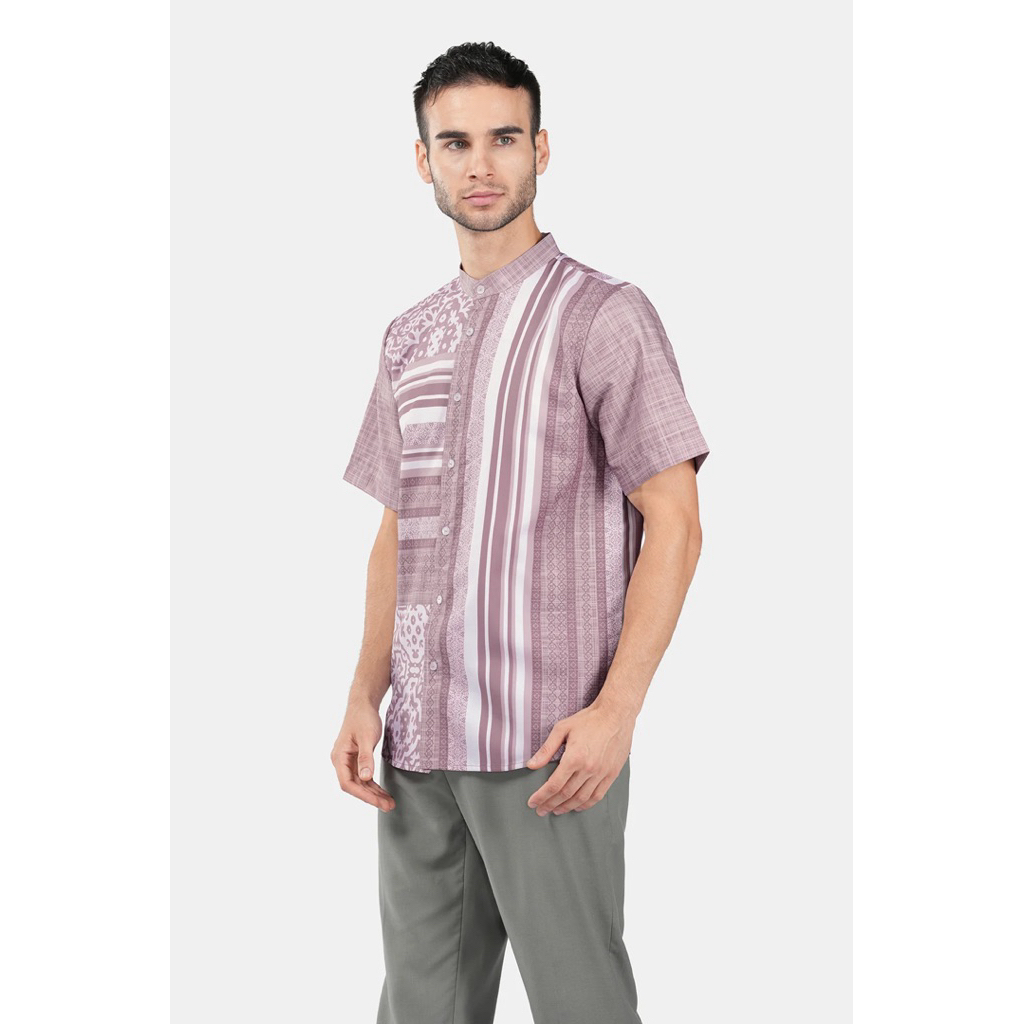 𝐌𝐲𝐬𝐡𝐚𝐢𝐧𝐞𝐞 (NEW) Benang Jarum Festive Finesse Men Shirt - Mauve / M