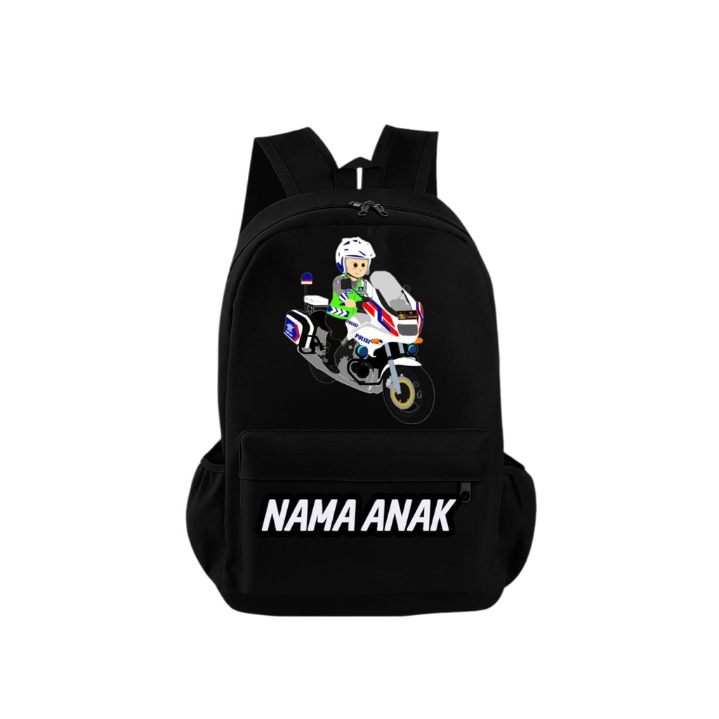 Tas Ransel backpack sekolah anak gambar polisi - Tas Backpack sekolah Anak SD TK / Tas gambar polisi