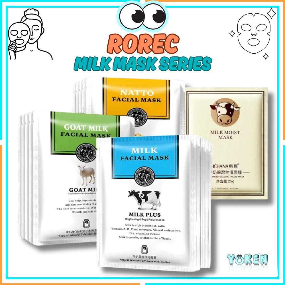 YO ROREC HCHANA Goat Milk Natto Plus Facial Sheet Mask RO001