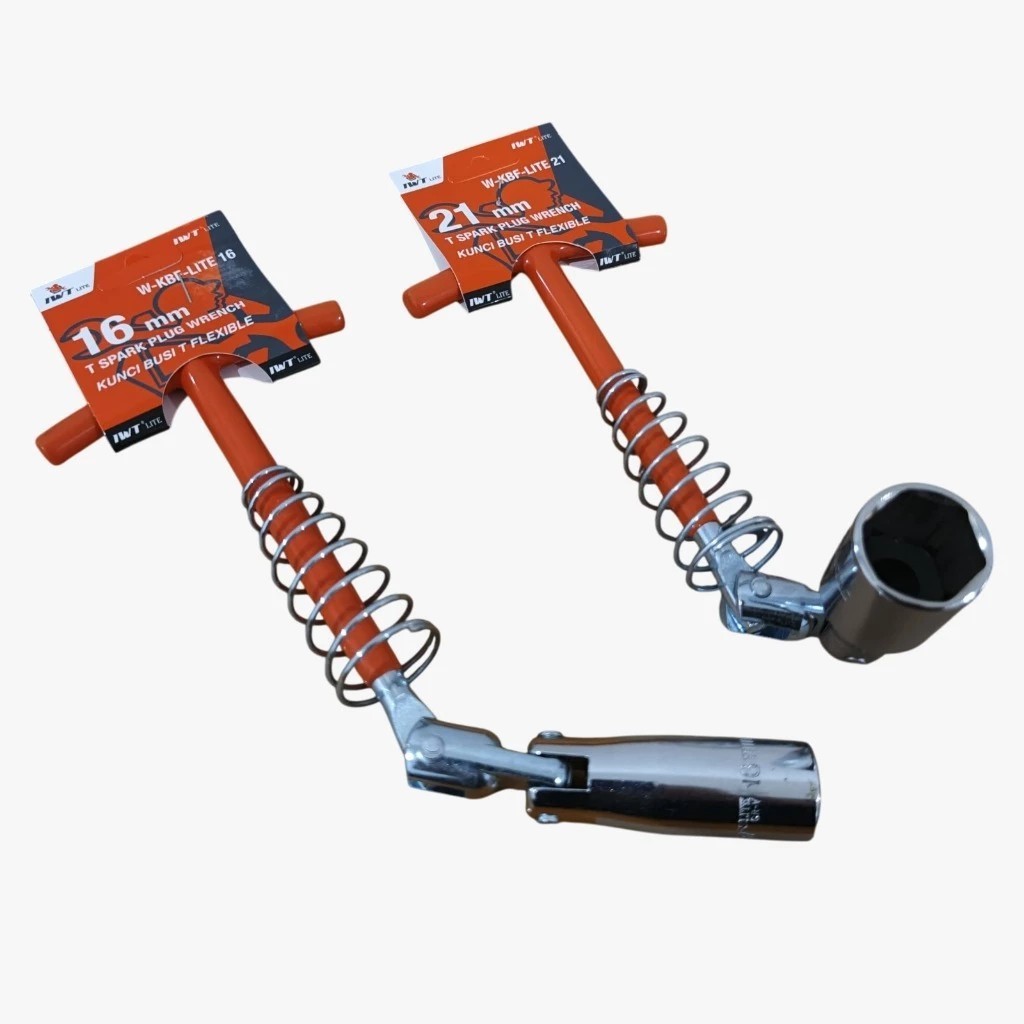 IWT LITE Spark Plug 16 & 21 mm - Kunci Busi T Fleksibel Flexible Wrench Set Sok Busi/IWT LITE