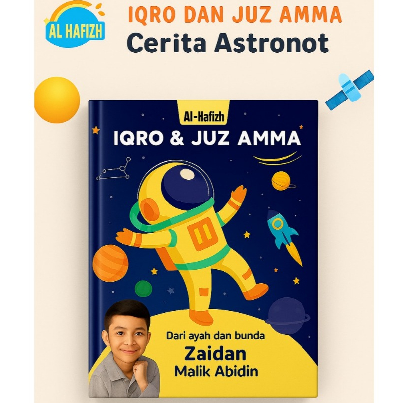 Iqro dan Juz Amma Custom Nama Foto Anak Bonus Tuding