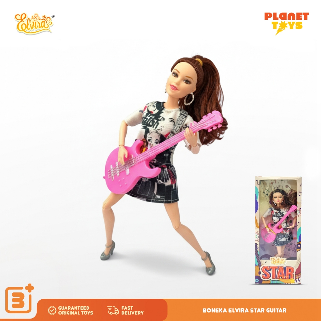 PTI - Mainan Anak Perempuan Boneka Elvira Star Gitar