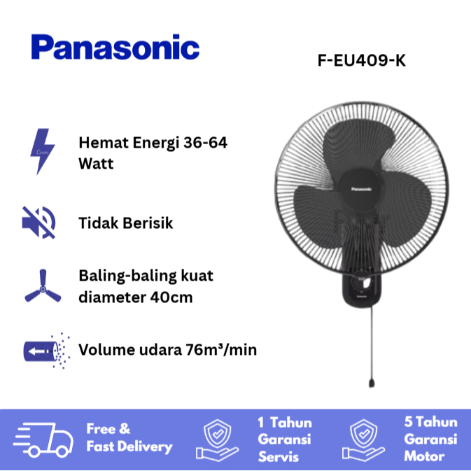 Panasonic F-EU409-K Wall Fan