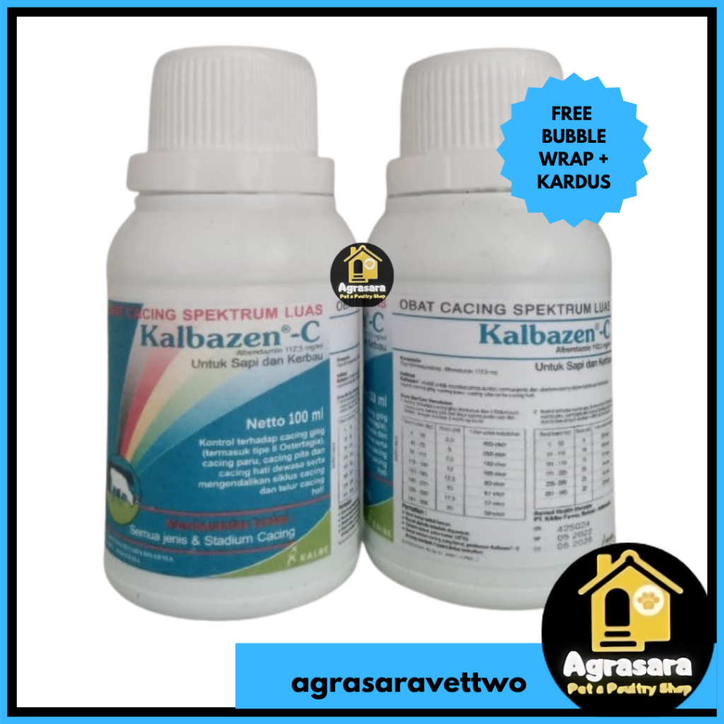 Kalbazen C 100 ml - Kalbazen Obat Cacing - Obat Cacing Ternak