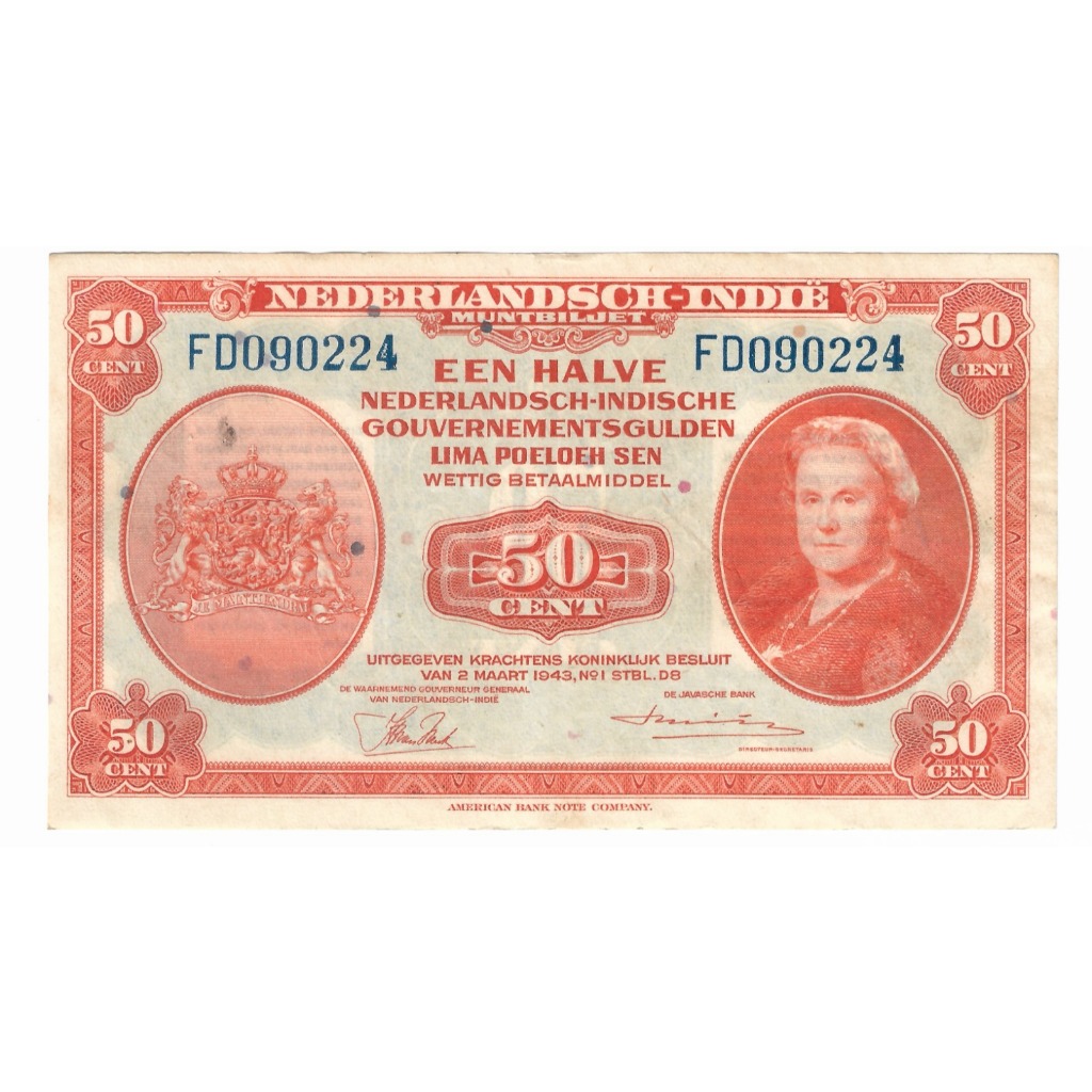 Uang Kuno 50 Cent Gulden NICA