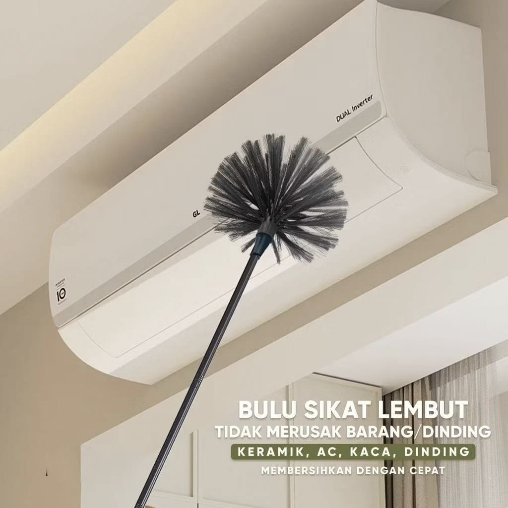 Sapu Atap Plafon Gagang Panjang Pembersih Debu Serangga Langit Langit Sikat Atap