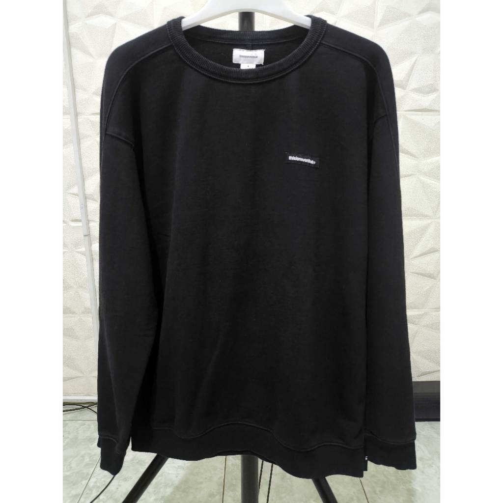 Sweater CN Crewneck TNT HItam Logo Bordir Full Tag