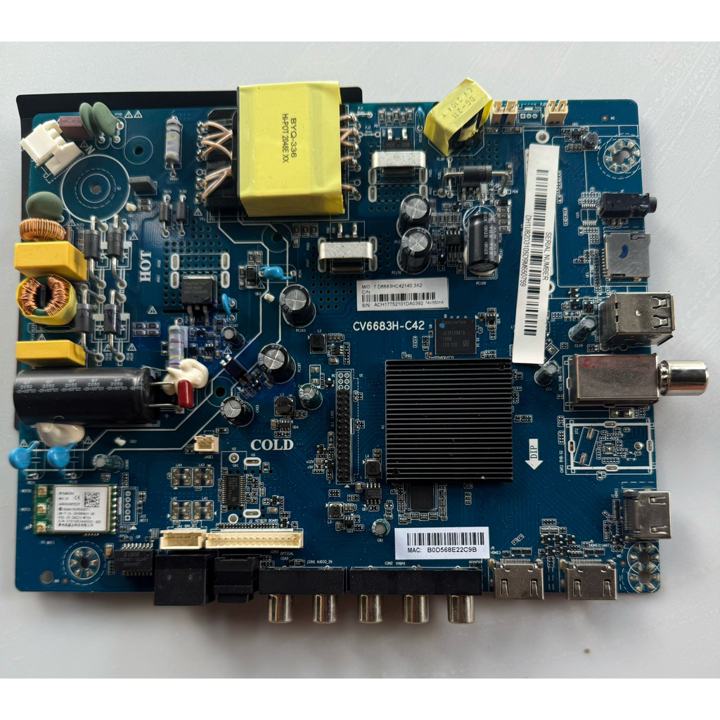 MB AQUA LE43AQT6600FG MAINBOARD AQUA LE43AQT6600FG MB 43AQT6700 ORIGINAL