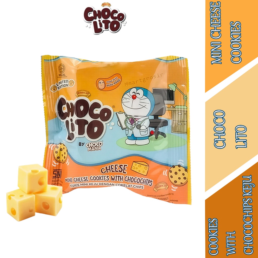 Mini Cheese Cookies - Choco Lito - Biskuit Cookies Chocochips Rasa Keju - 19gr