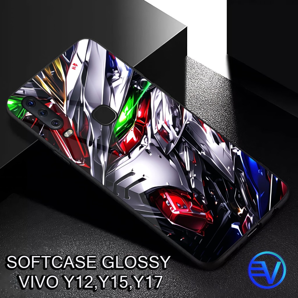[ GT92 GUNDAM ] Softcase Vivo Y12,Y15,Y17 Case Kilau Mirror Sublime Gambar Menyesuaikan type hp kame