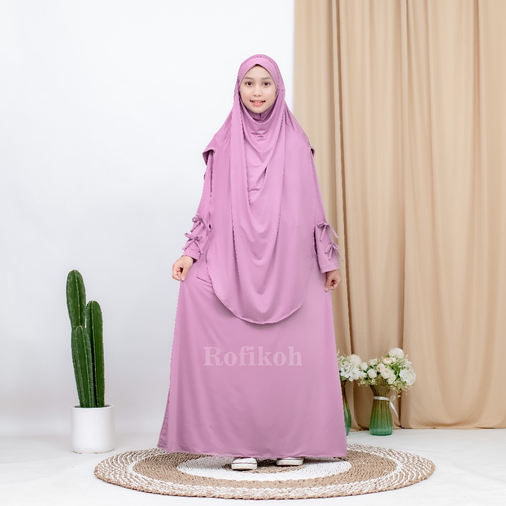 MECCA KIDS French Khimar Set Rok Anak Perempuan Usia 1 Sampai 6 Tahun