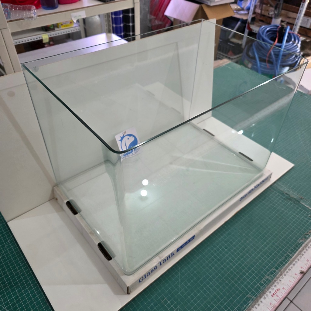 TANK AQUARIUM AKUARIUM IKAN KANDILA KACA OPTIC CLEAR UKURAN 50X33X35 CM BANDING MELENGKUNG