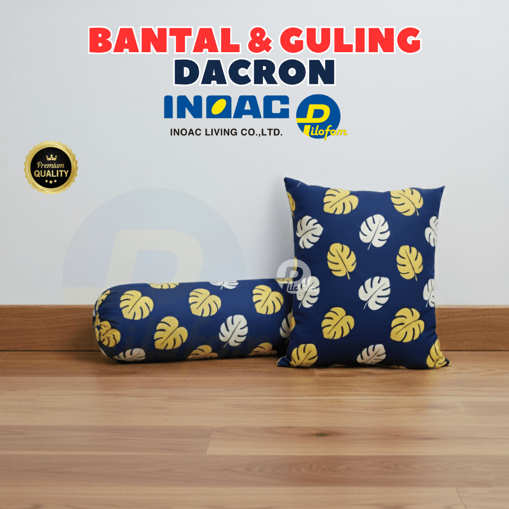 Bantal Guling Dacron dengan Cover / Bantal Guling Dakron Isi Silikon Asli Murah  INOAC Pilofom