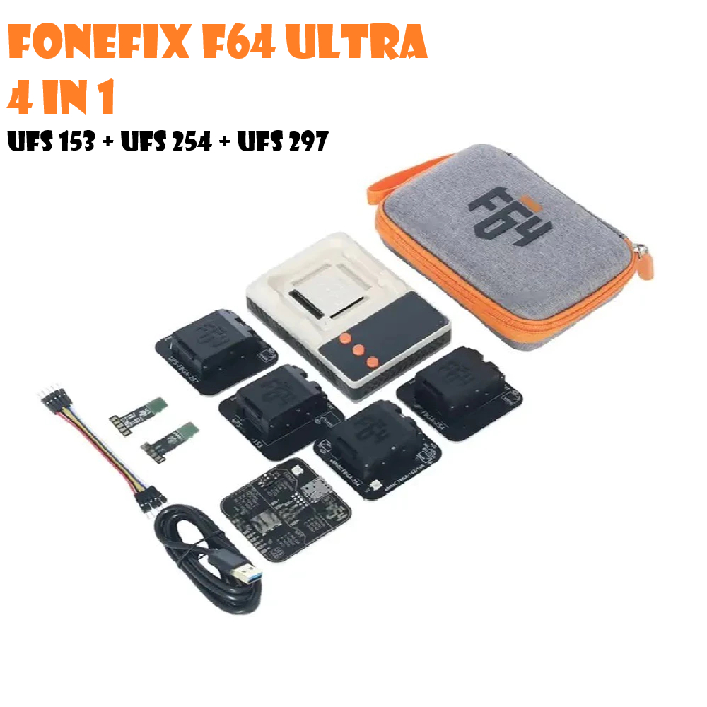 ALAT SOFTWARE BOX UFS / FONEFIX F64 ULTRA  + EMMC 4in1 +Ufs 153 + ufs 254 + ufs 297 ORIGINAL