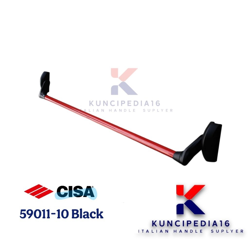 Panic Exit Bar CISA 59011-10 Black Original Italy  II  Handle Panic Exit Cisa 59011-10 Black  II Eme