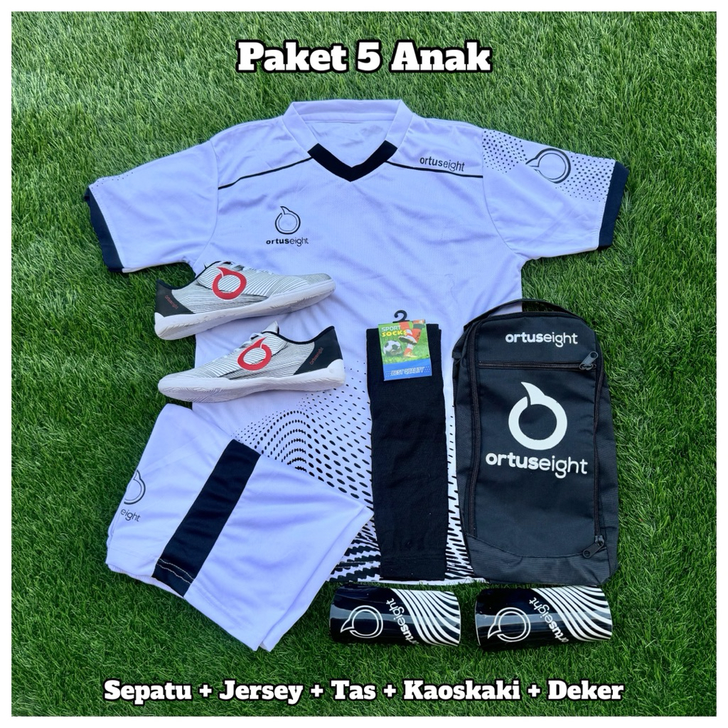 Full Set Sepatu Futsal Anak Laki Laki Perempuan High Quality Size 33-37 Sepatu Futsal Anak/Junior Be