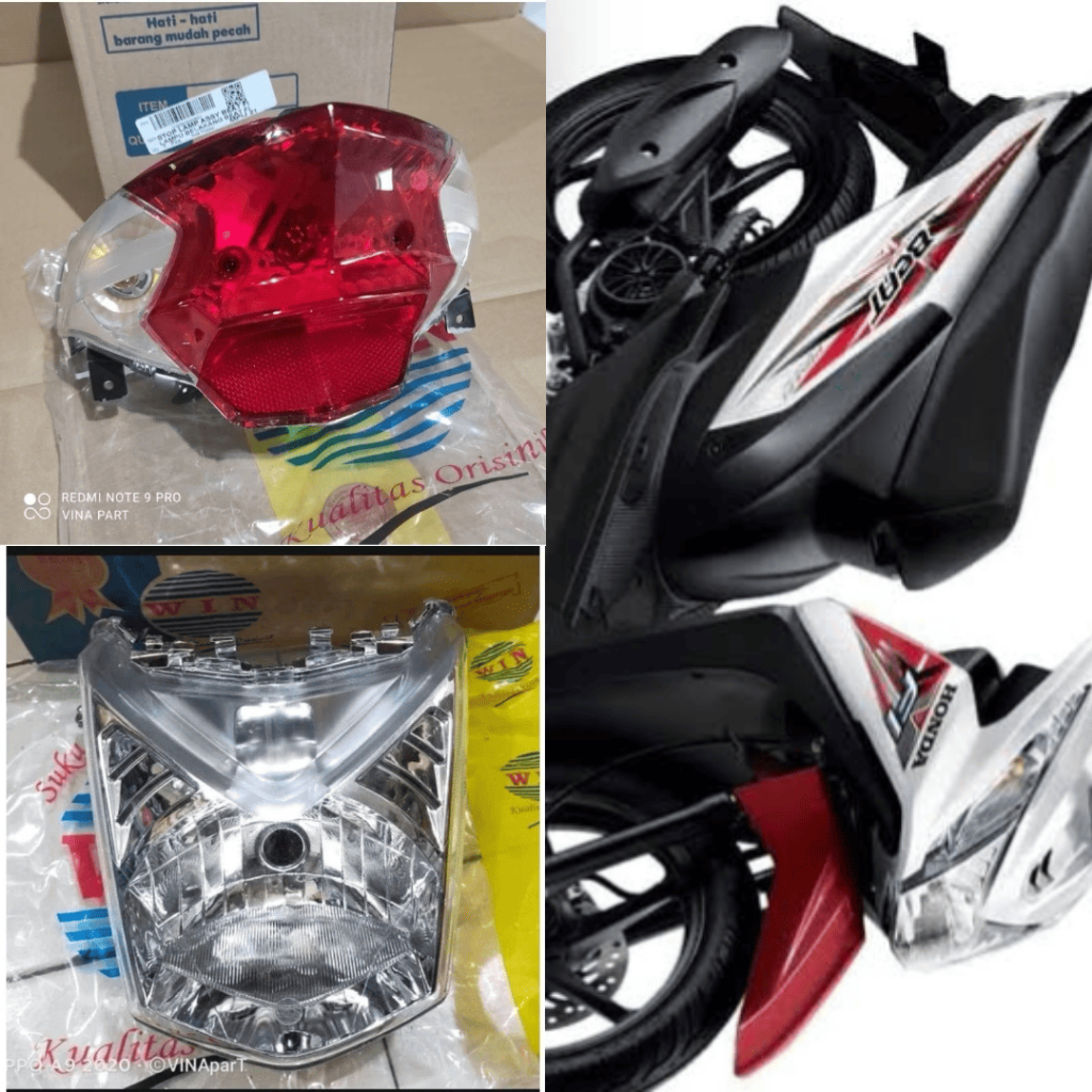 reflektor lampu depan dan stoplamp lampu belakang honda beat fi esp thn 2013 2014 2015