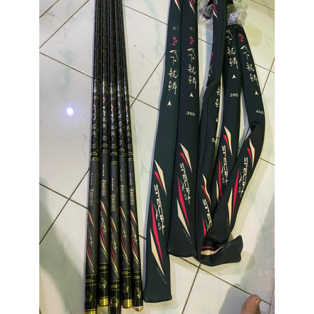 tegek import KING ROD medium kaku toray carbon untuk mancing nila 270-540
