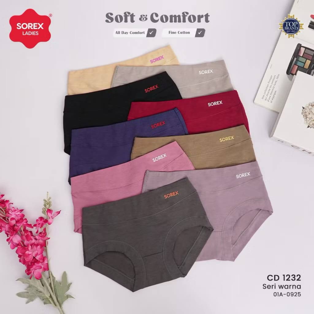 CELANA DALAM WANITA KATUN SOREX 1232 /Cd SOREX Katun