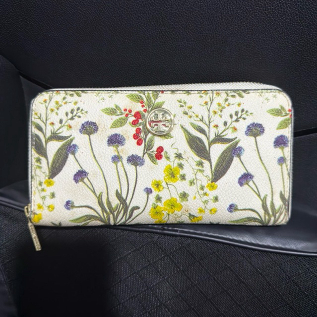 TORY BURCH ROBINSON WATERCOLOR BOTANICAL WALLET AUTHENTIC (PRELOVED)