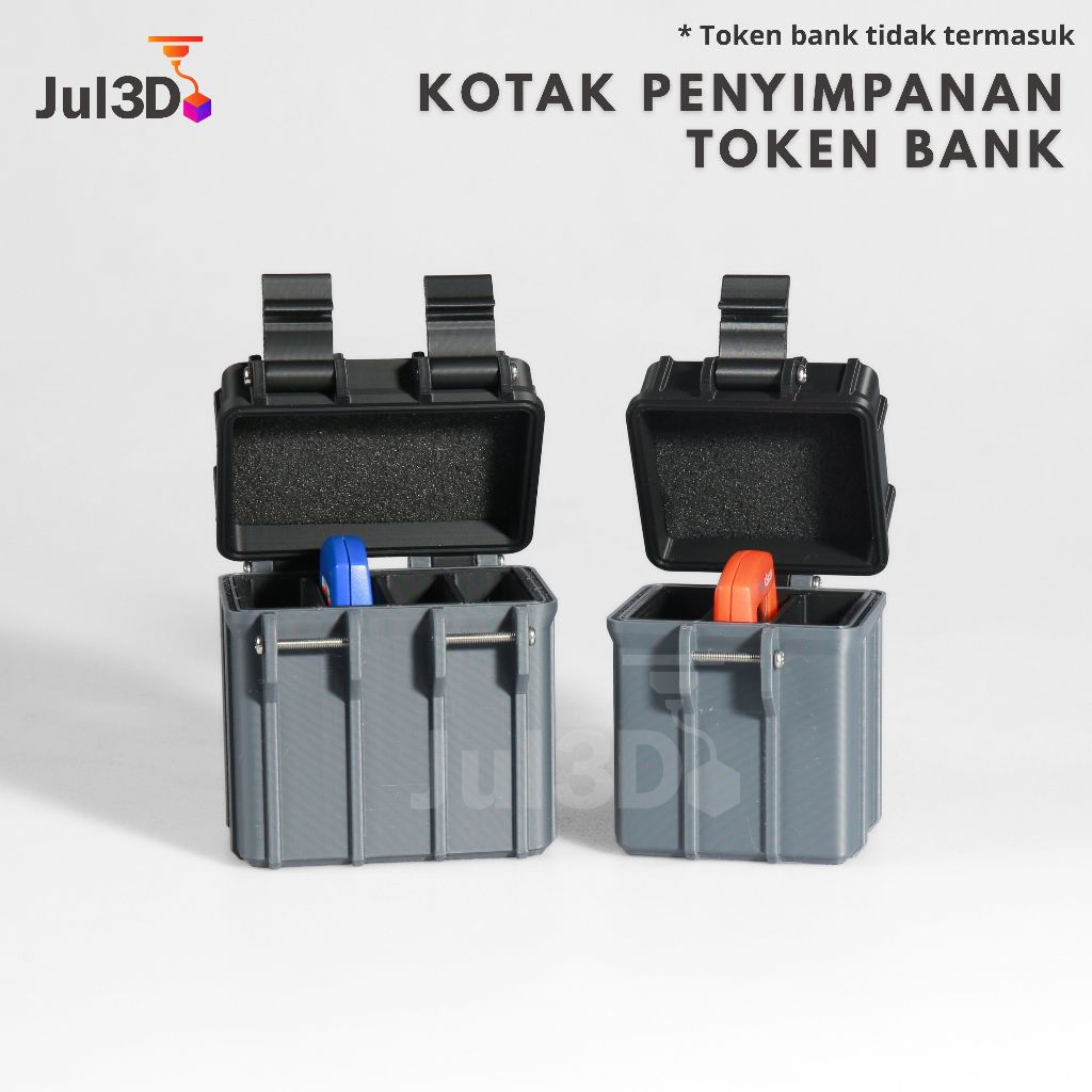 Rugged Box Token Tempak KeyBCA Taktikal Penyimpanan Token Bank BCA BRI Mandiri 4 Slot dan 3 Slot