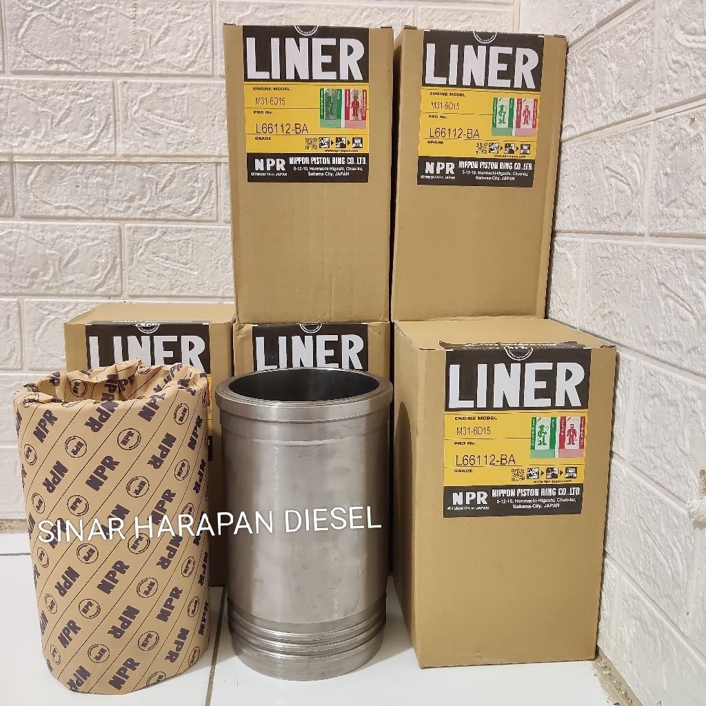 LINER BORING MITSUBISHI 6D15 ASLI NPR JEPANG L66112-BA