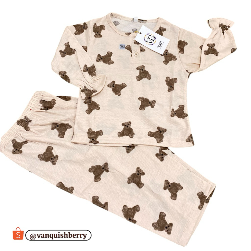 Set Baju anak ala korea/motif beruang/aesthetic