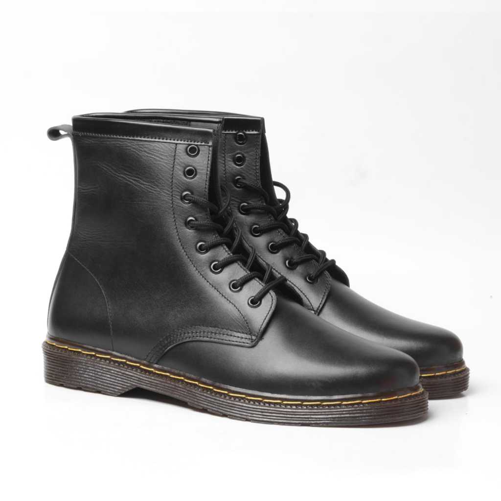 Sepatu Boots Pria Original – High Boots Hitam Sepatu Formal Pria Wanita Original Kulit Pu Premium