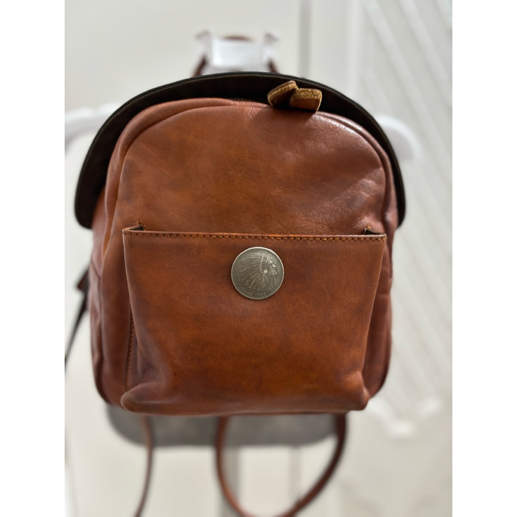 Backpack Mini Kulit Sapi Asli Patina Vintage Aborigin