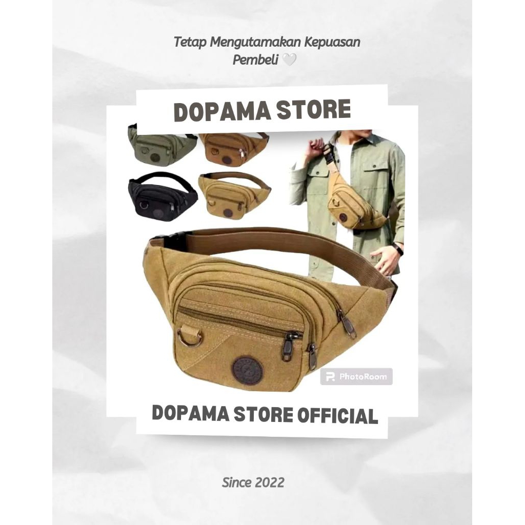 Tas Pinggang Pria |Tas Pinggang Bahan Kanvas Import (73)