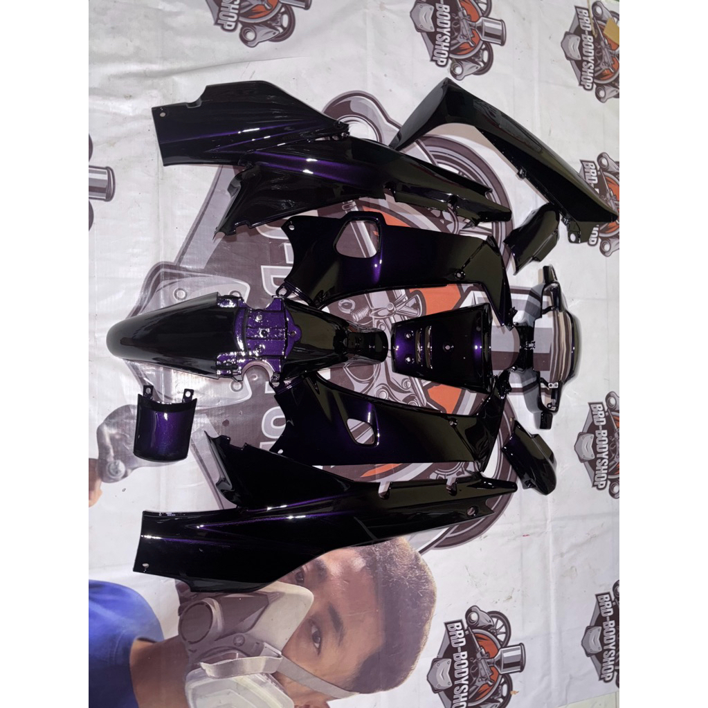 Full cover body full halus Honda Supra x/Supra fit lama warna costum merah biru silver