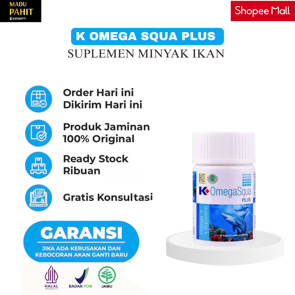 K-Omega Squa Plus OMEGA 3 - K Link Omega Squa Plus - Omega 3 Fish Oil Original