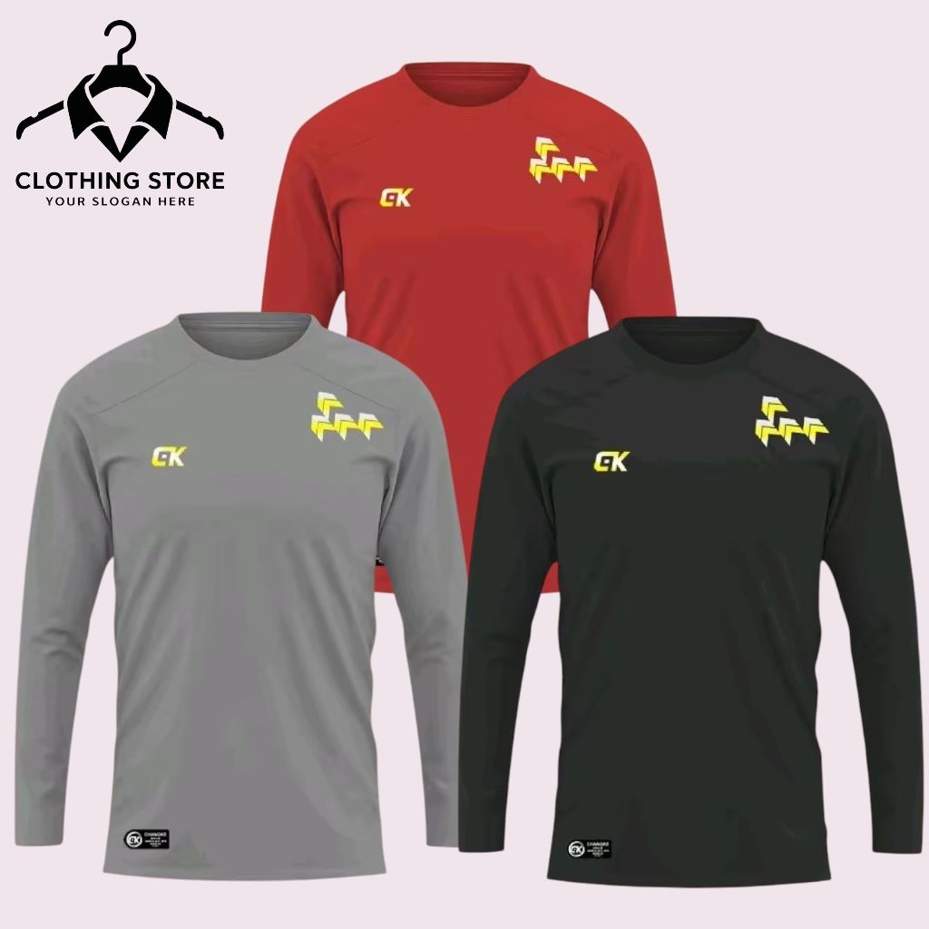 Kaos Sport Dryfit Premium Jersey Olahraga Baju Atasan Dewasa Pria Wanita Lengan Panjang Training Run