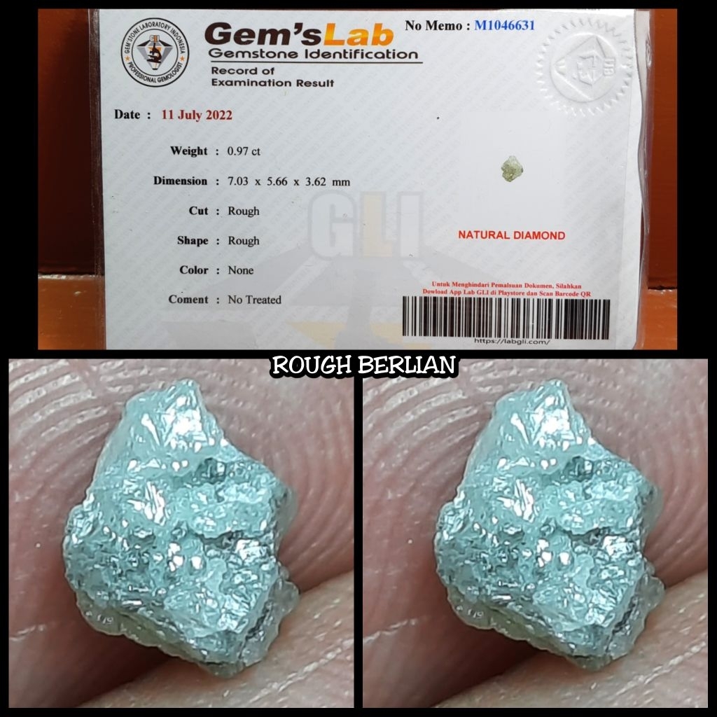 natural bongkahan berlian super asli martapura