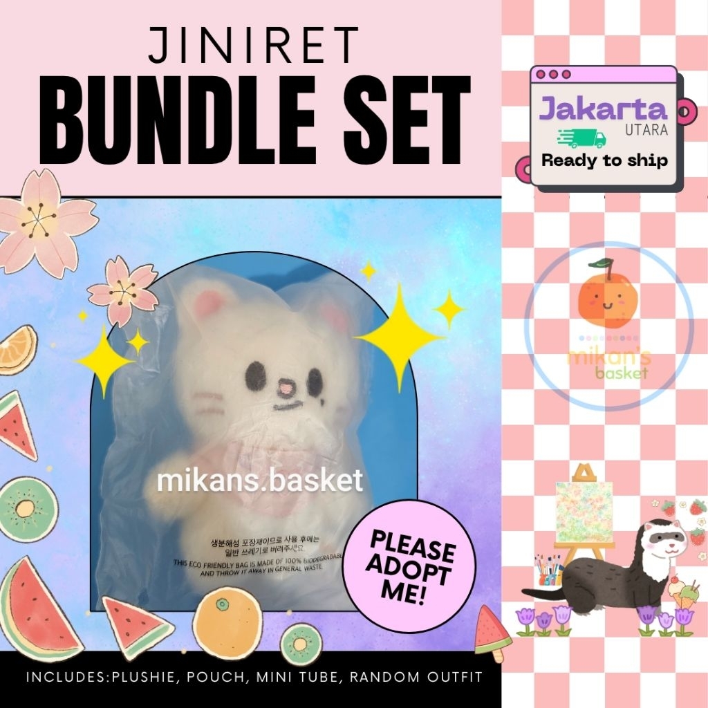[Siap Kirim/Ready to ship] *Sold as a set* Skzoo 10cm plushie Jiniret Bundle Set + Album Hop Nemoz &