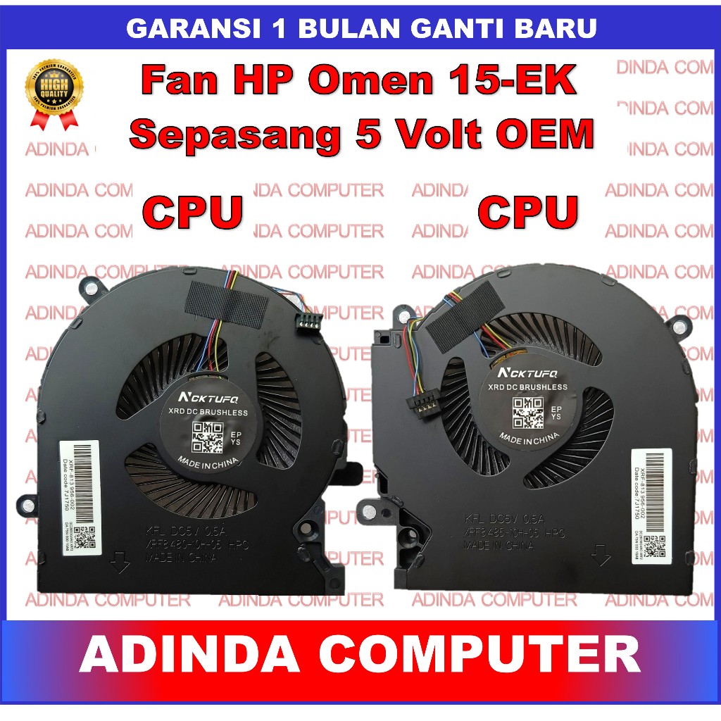 Fan HP Omen 15-EK 15-ek0044tx 15-ek0045tx 15-ek0105tx 5 Volt VARIASI