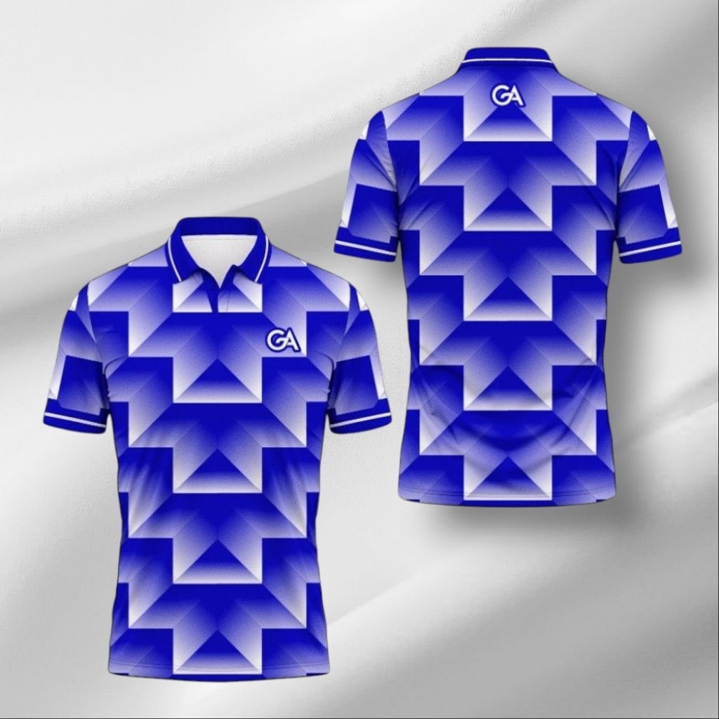 JERSEY POLO/Kerah (Biru gradasi)