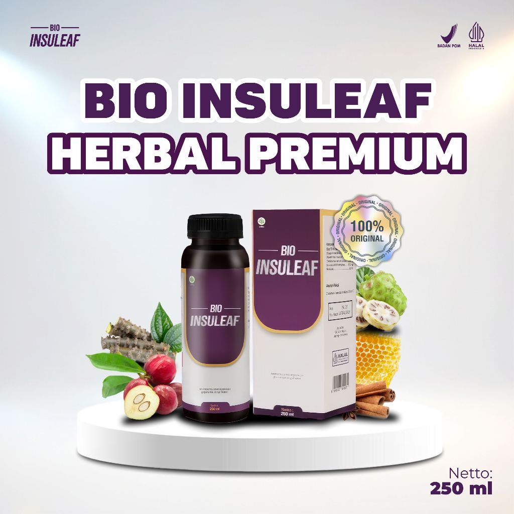 Bio Insuleaf Herbal Diabetes Ori 100% Obat Diabetes Penurun Gula Darah Kencing Manis Bio Insulin ORI