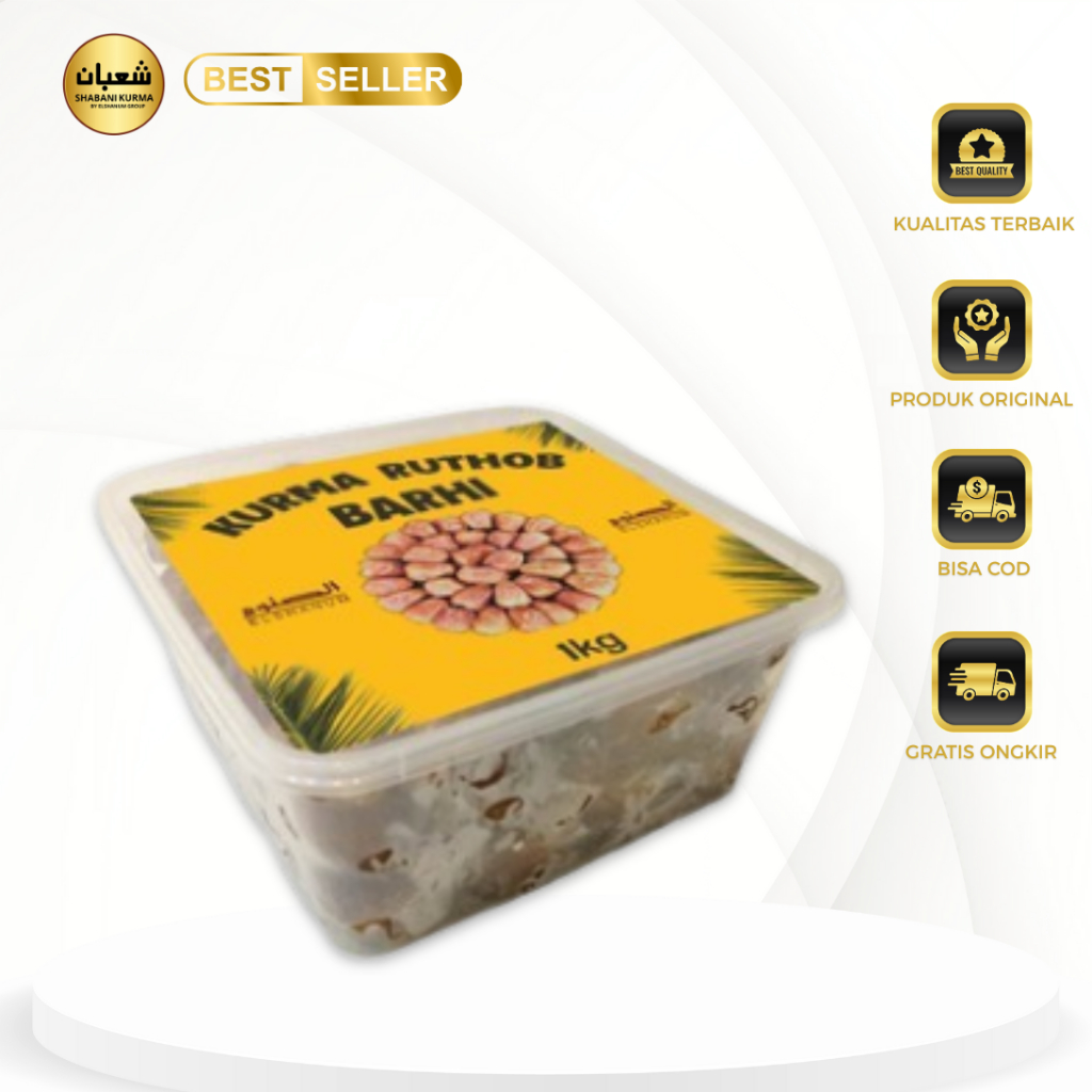 Kurma Sukari Ruthob Barhi 1kg / Kurma Sukari 1kg premium VIP grade A / Shabani kurma