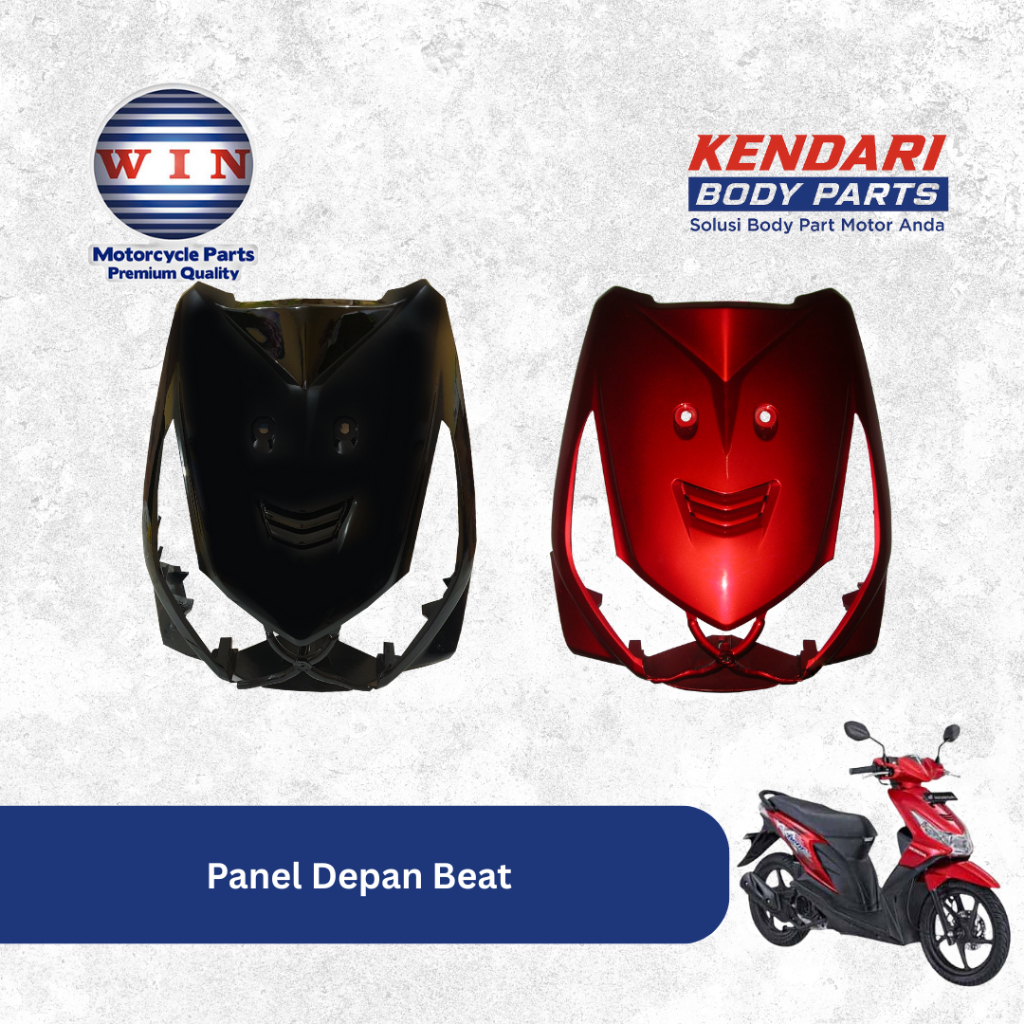 TAMENG PANEL DEPAN BEAT KARBU HITAM MERAH WIN
