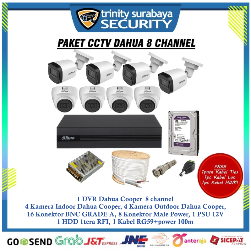 Paket CCTV 8ch DAHUA