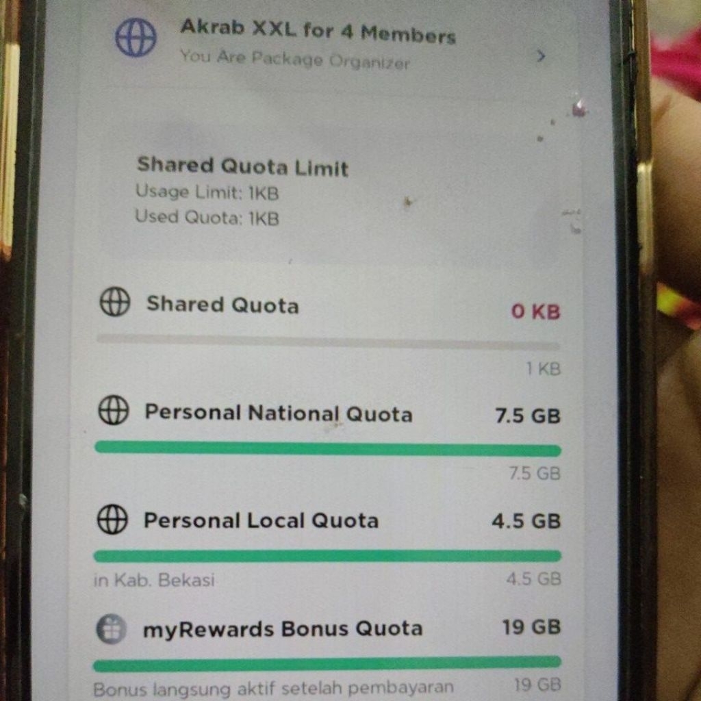 kartu perdana XL AKRAB XXL 65%