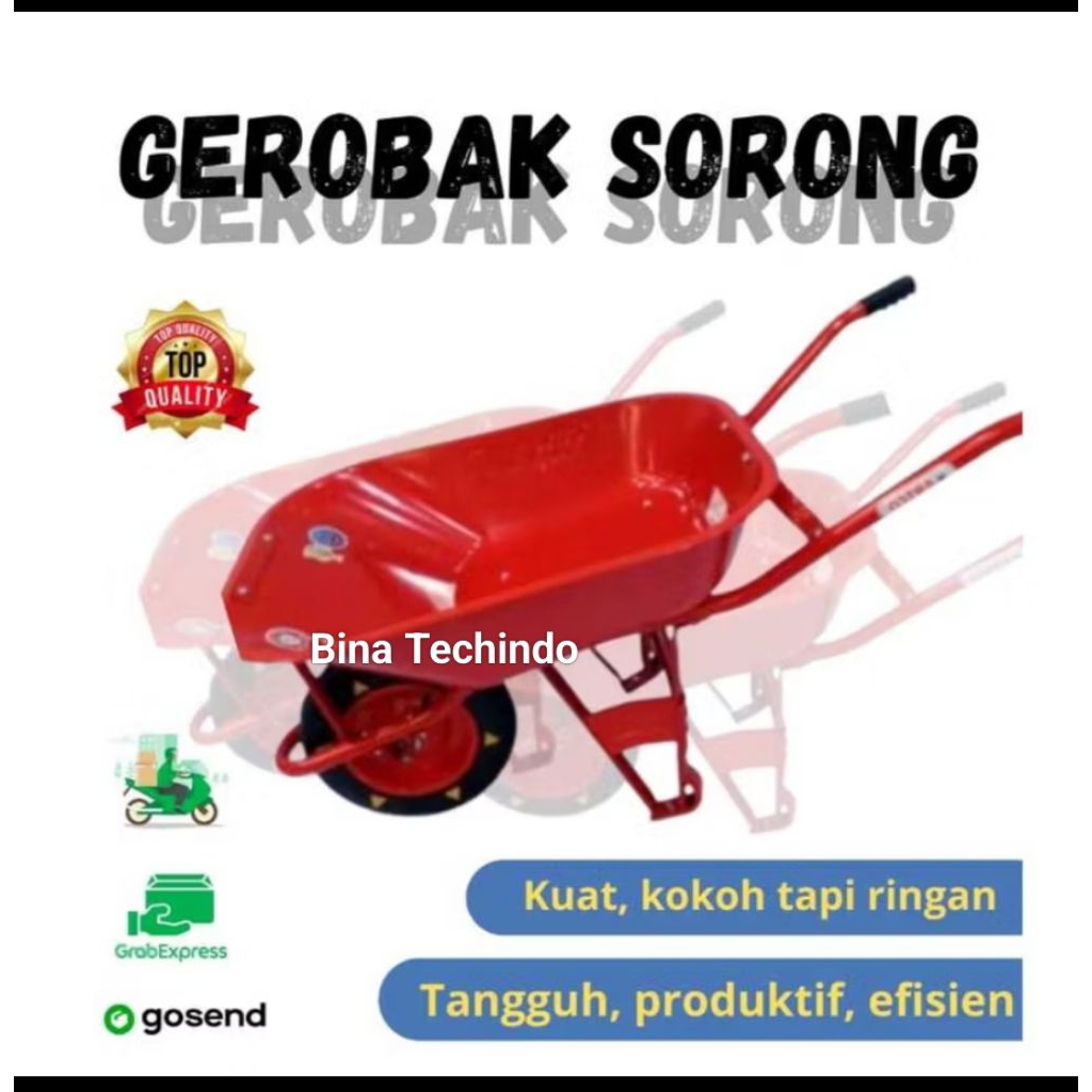 KERETA SORONG ARTCO. KERETA GEROBAK SORONGAN PASIR COR TEBAL ORI
