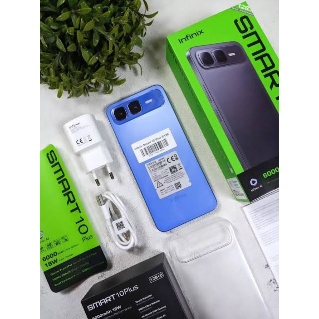 Infinix Smart 10 Plus 8/128GB - Up to 16GB Extended RAM - 6.67inch 120Hz 6000 mAh