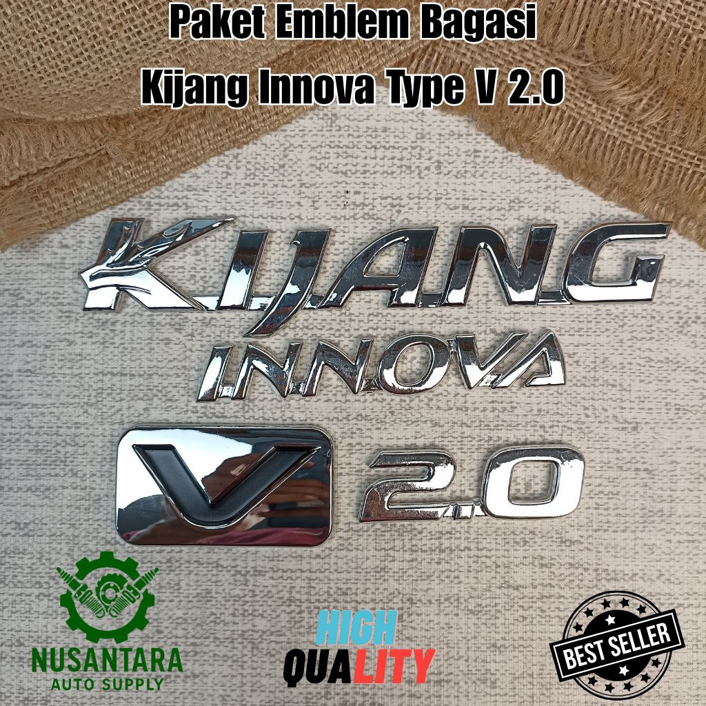 Paket Emblem Bagasi Kijang Innova (2005-2015) Type V 2.0