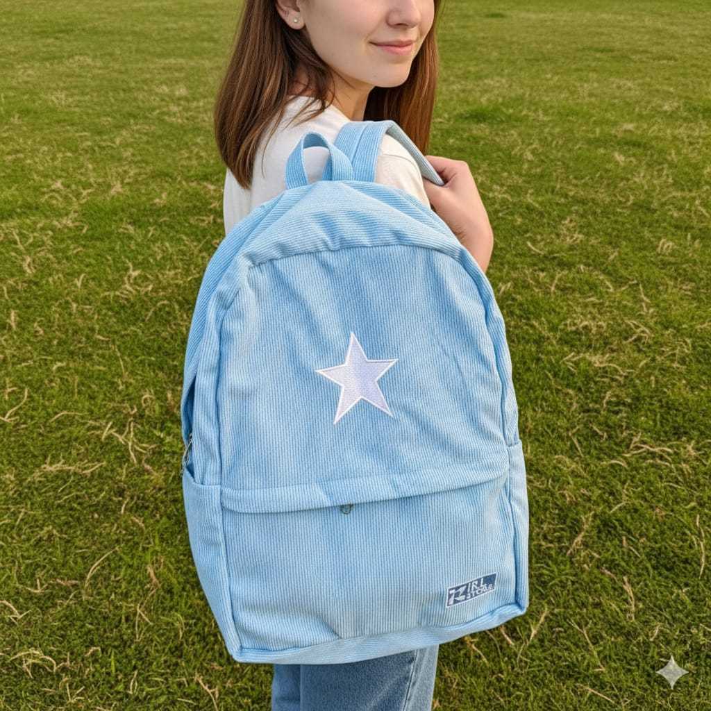 TAS RANSEL SEKOLAH STAR CORDUROY BACKPACK CORDUROY PRIA WANITA || TAS LAPTOP CORDUROY