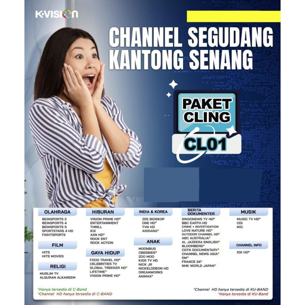 Voucher Paket Cling CL03 K-Vision 90 hari